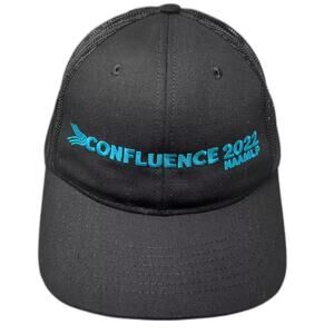 Classic Caps Trucker Hat Black Blue OS Snapback Confluence 2022 NAAMLP USA Made